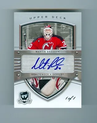 2005-06 U.d. The Cup Martin Brodeur Game Used 2 Colour Auto Patch 1/1! • $29999.99