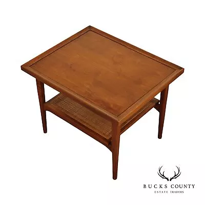 Kipp Stewart Drexel Declaration Midcentury Walnut Side Table • $465