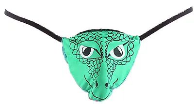 Mens Sexy Fun Novelty Crocodile Posing Pouch Thong G-string Brief One Size Stag • £4.99