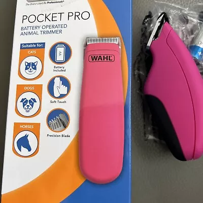 Wahl Cordless Pocket Pro Battery Operated Animal Trimmer Set Pink • £6