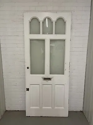 Reclaimed Victorian Edwardian Wooden Panel Front Door 2115 Or 2125 X 910mm • £350