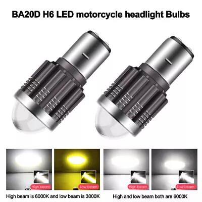 1/2pcs H4 9003 H6 BA20D LED Motorcycle Headlight Bulb Hi-Lo Beam High Power 12V • $8.09