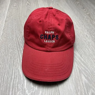 Chaps By Ralph Lauren Mens Red Low Profile Unstructured Cap Hat • $19.95