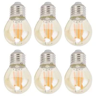 6Pcs Vintage LED Light Bulb Gold Glass Dimmable G45 E27 4W Filament Bulbs AOS • $19.12