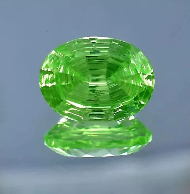 Flawless 24.40 Ct Natural Apple Green Montana Sapphire Gemstone (GIT) Certified • $28.27