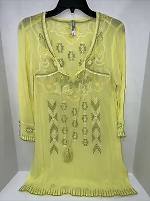 Mono Reno Dress Women’s Medium Yellow Beach Dress  • $7.44