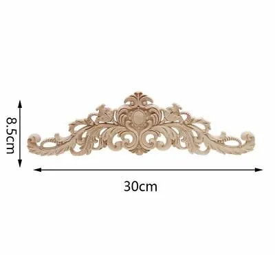 $11.99 • Buy 1x Shabby Chic Flourish Furniture Moulding Applique Carving Onlay Wooden Cabinet