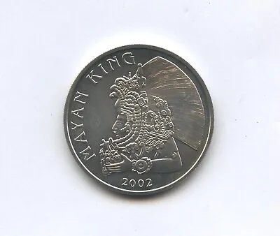 2002 $1 Mayan King Belize. Beautiful BU Coin • $39