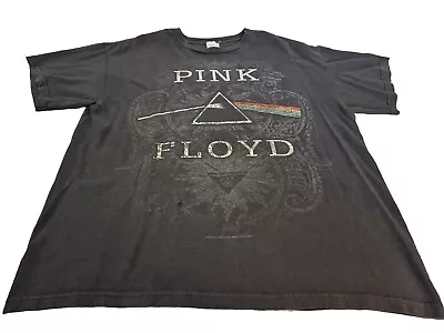 Pink Floyd T-Shirt Dark Side Of The Moon Concert Band  Large Distressed Vintage • $12.99