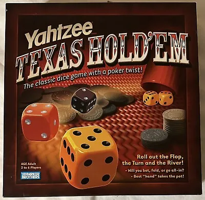 Yahtzee Texas Hold'Em Poker Dice Game Parker Brothers Complete • $14.99