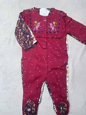 BNWT NEXT Baby Girl 3 Pack Pretty Sleepsuit Babygrow Size Age 6-9 Months • £16.95