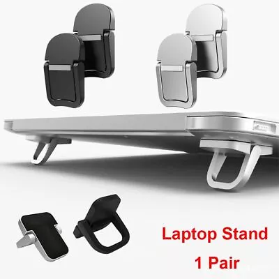 1 Pair Aluminium Alloy Laptop Stand Foldable Support For HP Dell Lenovo • £4.95