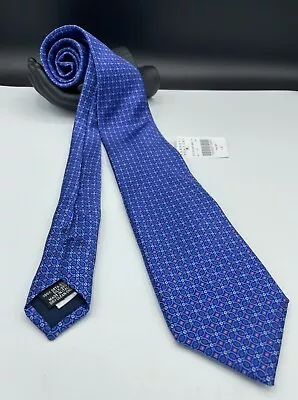 PIATTELLI BARNEYS NEW YORK Men's 100% Silk Tie ~ Purple ~ Floral ~ Made In Italy • $39.99