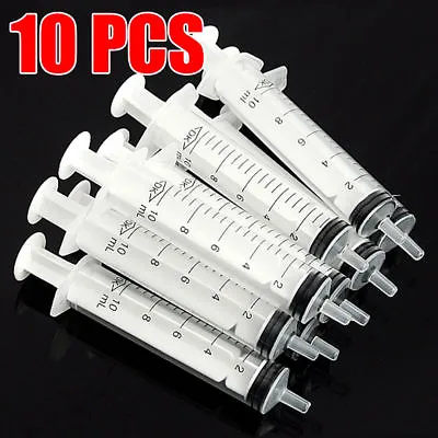 $3.51 • Buy 10x Plastic Disposable Syringe 10ml 10cc For Measuring Hydroponics Industry