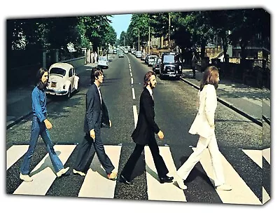 Rock Band Abbey Road Picture Print On Framed Canvas Wall  Art • £45.12