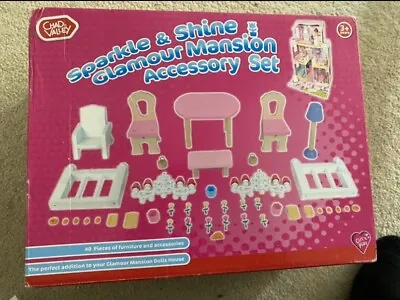Chad Valley 40 Piece Sparkle & Shine Glamour Mansion Accessory Set NEW • £7.99