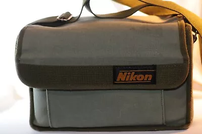 Nikon Olive Drab Canvas Camera Padded Bag From 80's For Nikon SLR System Vintage • $48.85