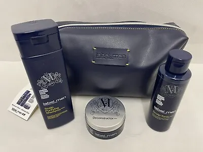 January Sale!! Label.men Gift Set. Shampoo Scalp Tonic & Deconstructor Bag. • £9.99