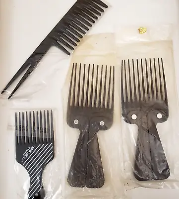 Lot Of 4 Vintage NOS Hair Pick Afro Combs Impressions Cricket Korea Hong Kong • $34.95