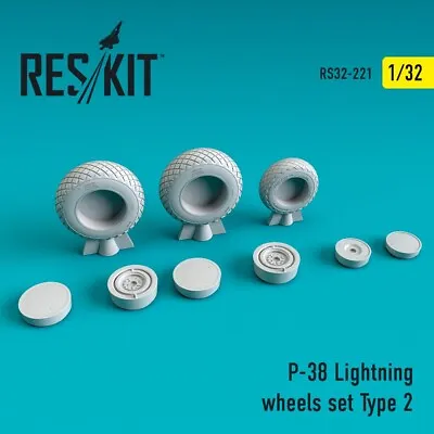 1/32 Reskit RS32-0221 P-38 Lightning Wheels Set (type 2) • $18