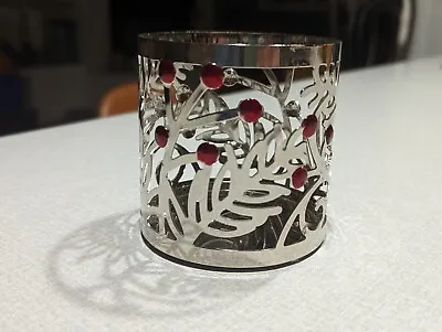 $12.99 • Buy Yankee Candle Winter Cedar Pine Holly Christmas Candle Jar Holder Metal 3  