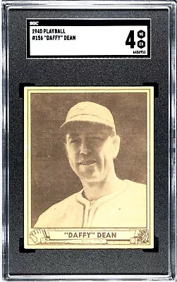 1940 Playball Baseball #156 Daffy Dean SGC 4 • $64.95