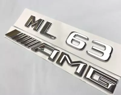 Chrome ML63 + AMG MERCEDES ML63 REAR TRUNK NAMEPLATE EMBLEM BADGE LIFTGATE • $28.88