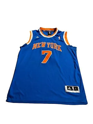 New York Knicks Anthony NBA Jersey Size L Blue Orange #7 Carmelo Basketball • $24.75