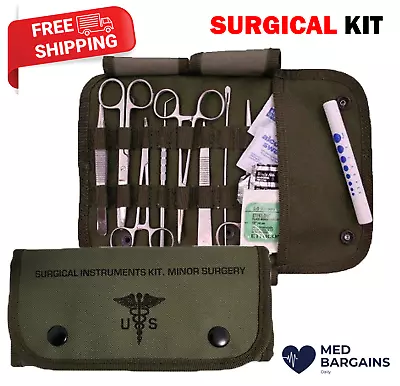 Elite First Aid Kit 80122GRN Military Surgical Field Kit With Green Canvas Pouch • $19.95