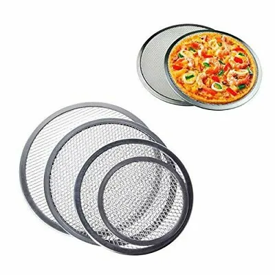 Pizza Screen Pan Aluminum Oven Plate Baking Mesh Grill Net Tray 8  To 19   • $12.79