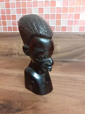 £15 • Buy Heavy Hand Carved Solid Wooden African Male Bust Sculpture 5  Tall 