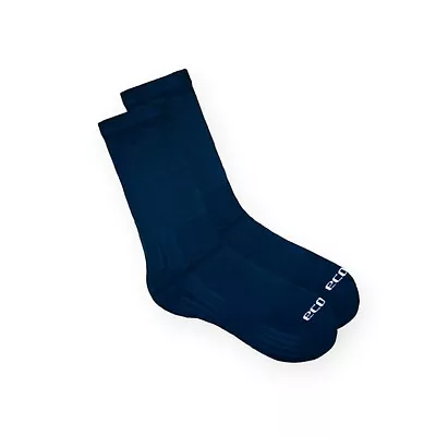3 Pair EcoSox DIABETIC Bamboo Viscose Crew W/Arch Support Socks Navy  -JAFFO • $32.99