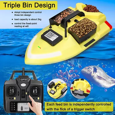 RC Bait Boat For Fishing GPS Fishing Bait Boat 500M Remote Control Fish Finder • $284.89