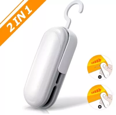 $8.60 • Buy 2-in-1 Mini Bag Sealer & Cutter - Portable Heat Vacuum Sealer For Food Storage