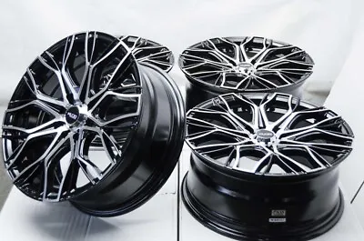 Kudo Racing Agitate 16x7 4x100 4x114.3 Black W/Polish Face Wheels Rims Civic (4) • $644