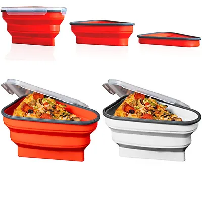 BARGAIN Pizza Boxes Storage Container Collapsible Silicone Home Lunch Food Cake • £14.99