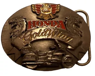 Siskiyou Honda Goldwing GL Motorcycle Belt Buckle Q-90 Red Gold Enamel BEAUTIFUL • $12.99