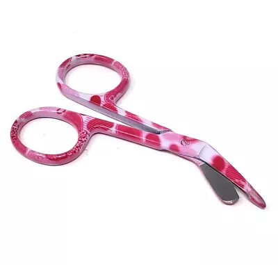 1 Lister Bandage Scissors 3.5  EMT Surgical First Aid Pink Hearts Valentine • $5.99