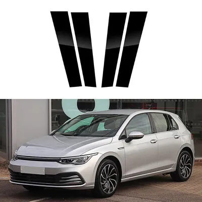 4Pcs Gloss Black Window Pillar Posts Cover Fit For VW Golf MK8 2021 2022 2023 • $10.17