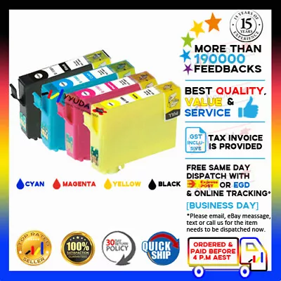 16 X Non-OEM T138 T1381-4 Ink Cartridge For Epson WorkForce 845 WF-3520 WF-3530 • $39.90