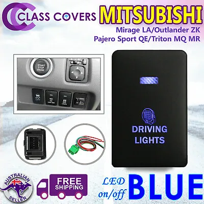 $19.90 • Buy Push Switch DRIVING LIGHTS For Mitsubishi Triton MQ MR Outlander ZK LED BLUE
