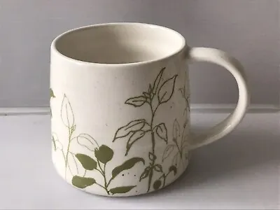 Habitat Green Leaf Botanical Style Ceramic Mug • £6.99