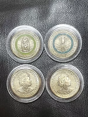 2024 NRL And NRLW $2 Collectable Coloured Coins (For 2 And With Coin Capsule) • $13.45