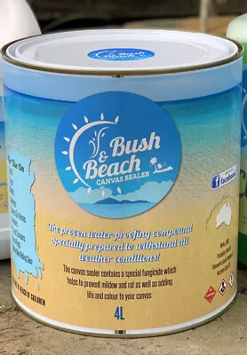 $125 • Buy Bush & Beach Canvas Sealer - 4L Clear Canvas Sealer WaterProofing