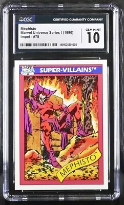 1990 Marvel Universe Series 1 - Mephisto # 78 CGC 10 Gem Mint - Free Shipping • $34.99