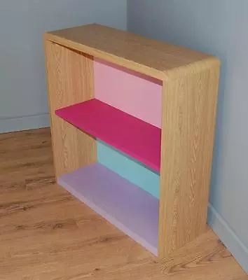 £60 • Buy Funky Two Tier Bookcase Display Case Pastel Colour Shelves