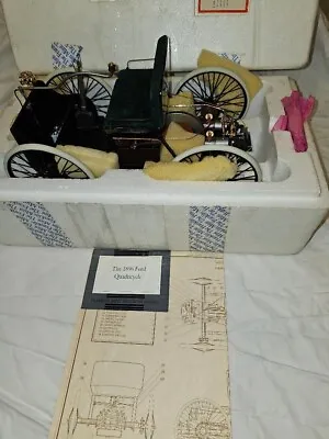 Franklin Mint 1896 Quadricycle 1/6 Henry Ford With Tags Certs In Foam Box • $400