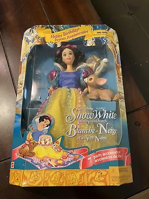Nib Barbie Doll Size 1996 Happy Birthday Snow White Foreign Box 16535 Mattel • $26