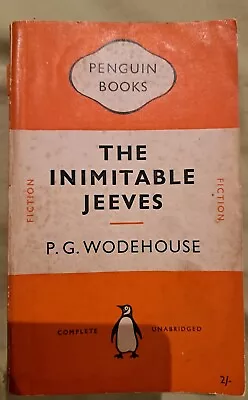 The Inimitable Jeeves By P.G. Wodehouse Vintage 1953 Orange Penguin  Wooster • £8.49