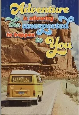  Old Truck Adventure Wall Poster VW Minibus 22.375  X 34  RP17791 NEW • $9.99